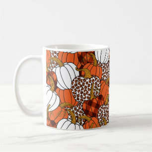 Taza De Café  Varias calabazas. Leopardo, naranja, blanco y abd
