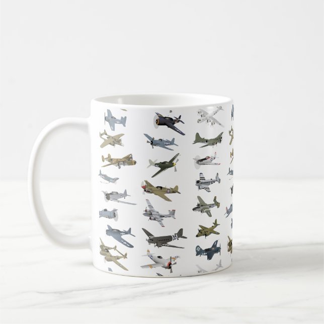 Taza De Café Varios aviones estadounidenses de la Segunda Guerr (Izquierda)