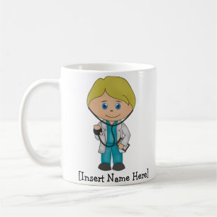 Taza De Café Varón profesional, rubio médico lindo
