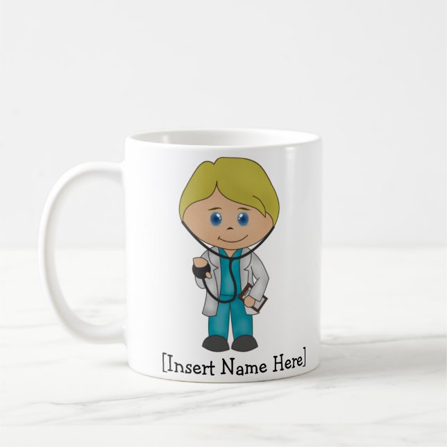 Taza De Café Varón profesional, rubio médico lindo (Izquierda)