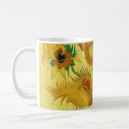 Taza De Café Vase with fifteen sunflowers by Vincent Van Gogh