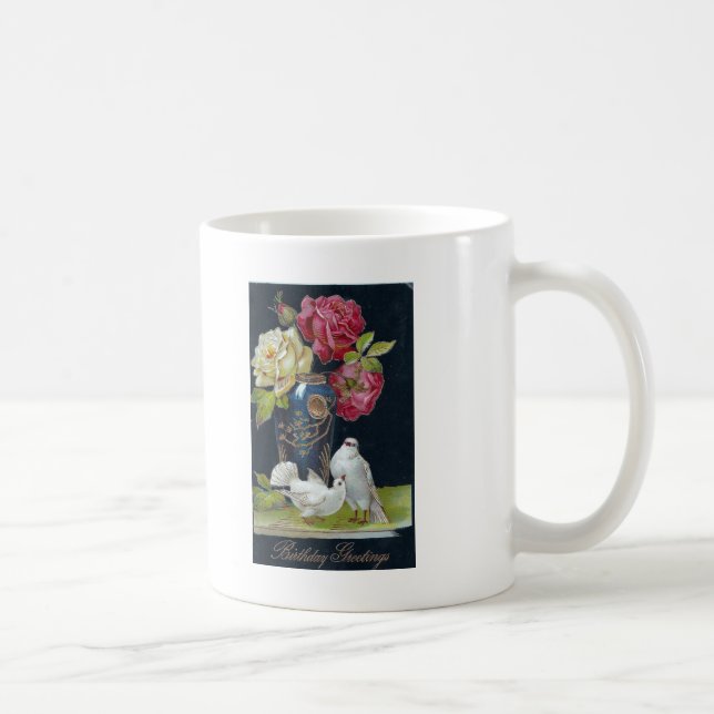 Taza De Café Vase y palomas (Derecha)