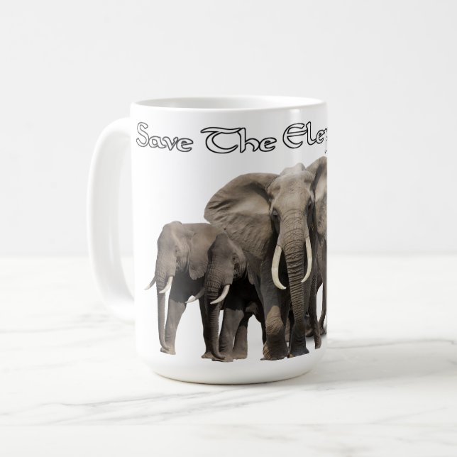 Taza De Café Vaso de elefante africano (Anverso izquierdo)