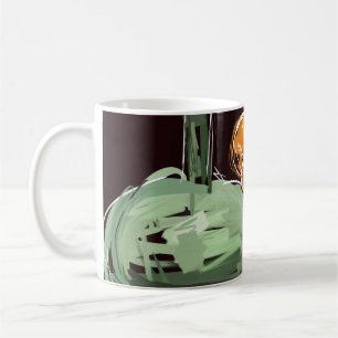 Taza De Café Vaso verde del vino de frutas expresionista