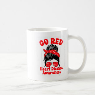 Taza De Café Vaya Enfermedad del Corazón Rojo Concienciación No