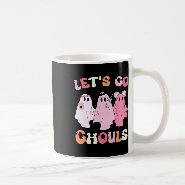 Taza De Café Vayan fantasmas Disfraz de fantasma de Halloween R (Derecha)