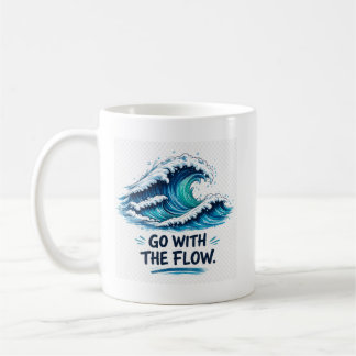 Taza De Café Ve con la corriente Diseño inspirador de olas del 