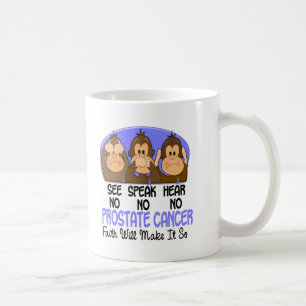 Taza De Café Vea que hablar no oiga a ningún cáncer de próst