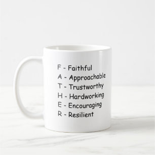 Taza De Café Veamos la carta "Padre" por carta - Mug