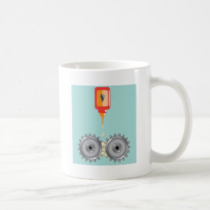 Taza De Café Vector de engrase de los engranajes