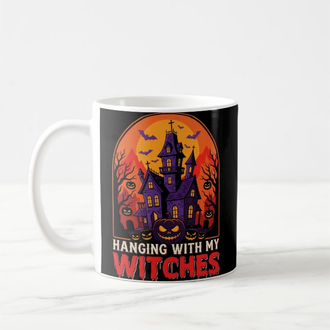 Taza De Café Vector de luna de calabaza monstruo de laboratorio (Izquierda)