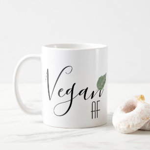 Taza De Café Vegan AF Divertido Saber Leaf