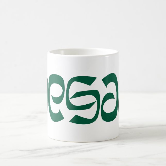 Taza De Café Vegan Ambigram Mug (Centro)