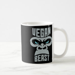 Taza De Café Vegan Beast Workout Músculo Gorila Gimnasio Bodybu