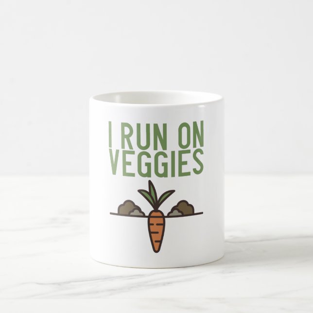 Taza De Café Vegan - Corro Con Vegetales (Centro)