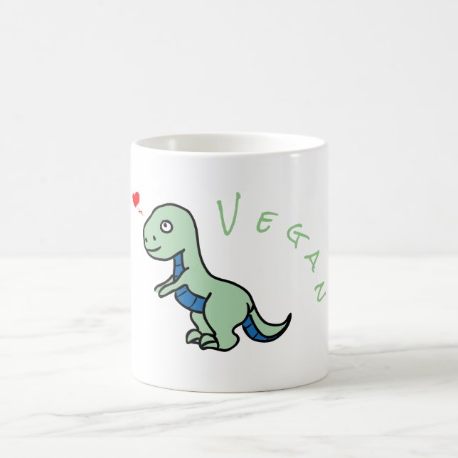 Taza De Café Vegan Dinosaur Kind Dino (Centro)