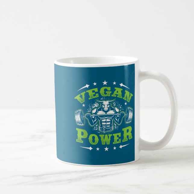 Taza De Café Vegan Fitness Workout I'm Vegan Wer  (Derecha)