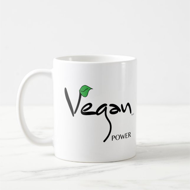 Taza De Café Vegan Power con Green Leaf Guay (Izquierda)