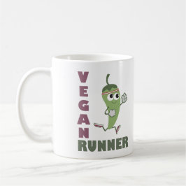 Taza De Café Vegan Runner - Corriendo Pepper