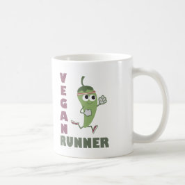 Taza De Café Vegan Runner - Corriendo Pepper