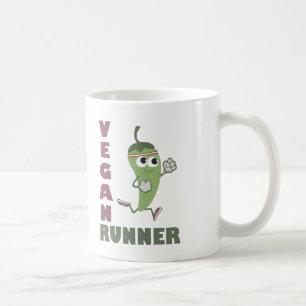 Taza De Café Vegan Runner - Corriendo Pepper