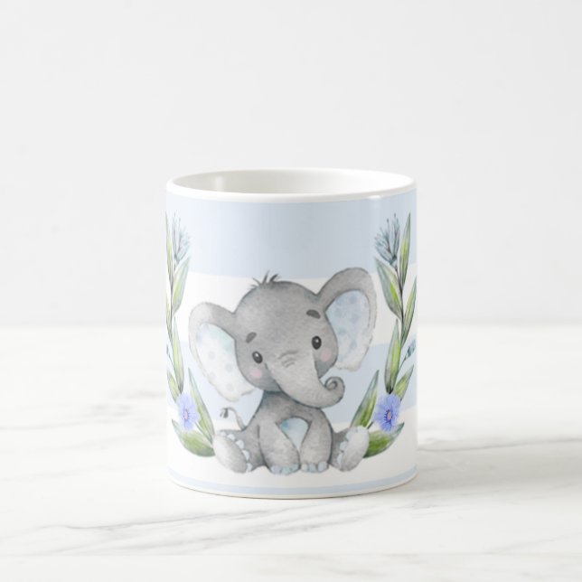 Taza De Café Vegetación acuática con elefante (Centro)