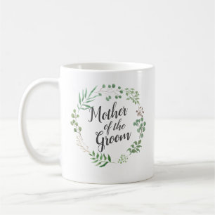 Taza De Café Vegetación Botánica de Leaf Wreath   Madre De Groo