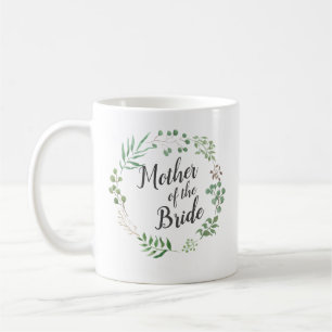 Taza De Café Vegetación Botánica de Leaf Wreath   Madre De Novi