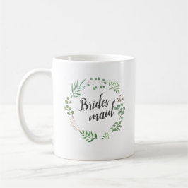 Taza De Café Vegetación Botánica de Leaf Wreath | Noviaria