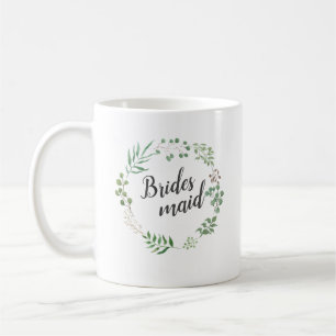 Taza De Café Vegetación Botánica de Leaf Wreath Noviaria