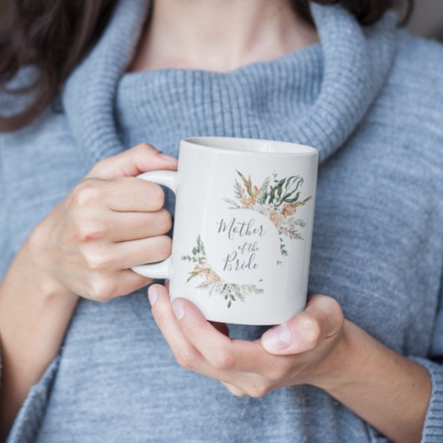 Taza De Café Vegetación floral | Madre de la novia Mug (Subido por el creador)