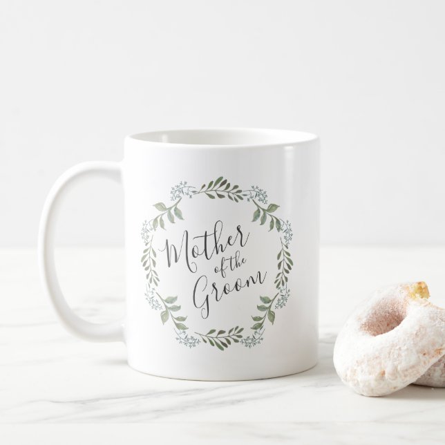 Taza De Café Vegetación vegetal madre de guirnalda botánica del (Con donut)