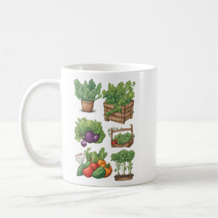 Taza De Café Vegetales 10 jardinería, regalo, verduras, jardine