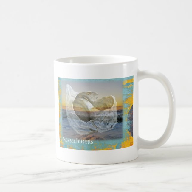 Taza De Café Vegetales y Surf - Cabo Cod Massachusetts (Derecha)