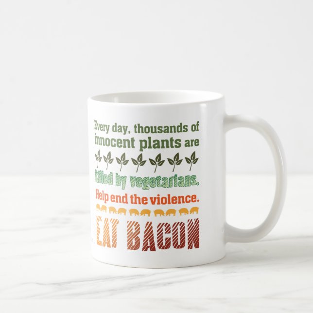 Taza De Café Vegetariano del tocino (Derecha)