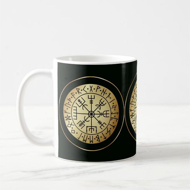 Taza De Café Vegvisir Compass: Guiando las carreras de Islandia (Izquierda)