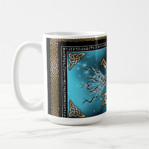 Taza De Café Vegvisir Yggdrasil Runas Vikingas Nórdicas