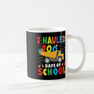 Taza De Café Vehículo De Construcción 100 Días De Aparato Escol