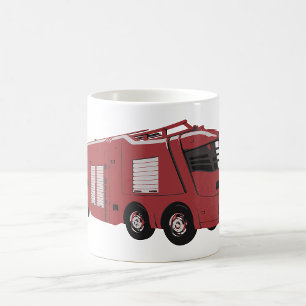 Taza De Café Vehículo de mando de ciencia ficción rojo futurist
