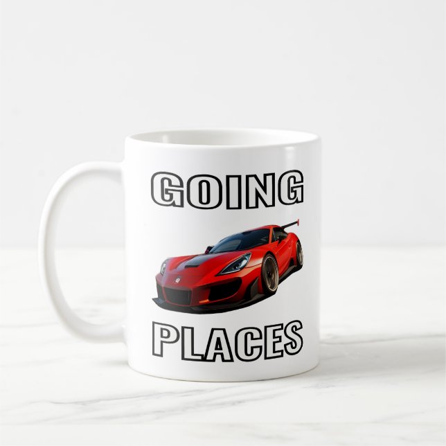 Taza De Café Vehículo deportivo rojo para los coches de los ama (Izquierda)
