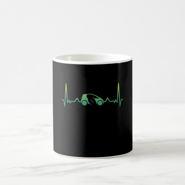 Taza De Café Vehículo eléctrico Cute Vehículo Vehículo Heartbea (Centro)