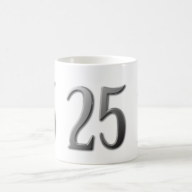 Taza De Café Veinticinco cumpleaños número 25 (Centro)