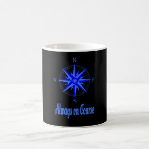 Taza De Café Vela - Camisa De Abrújula Siempre En Curso