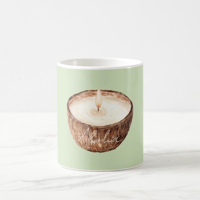 Taza De Café Vela de coco Aloha (Centro)