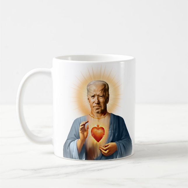 Taza De Café Vela de la Oración de San Joe Biden (Izquierda)