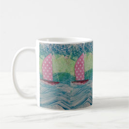 Taza De Café Vela de lunares rosa