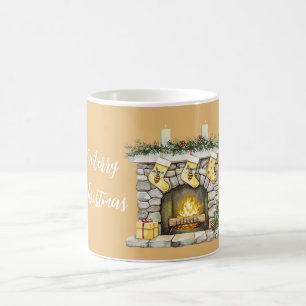 Taza De Café Vela de miel dorada brilla fuerte