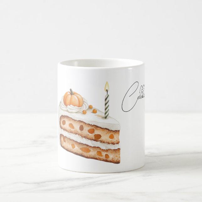 Taza De Café Vela de pastel de calabaza para celebrar (Centro)