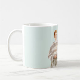 Taza De Café Vela de suéter pelirroja femenina