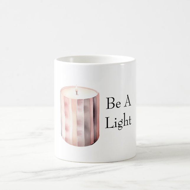 Taza De Café Vela Rosa Rubor Sé Una Luz (Centro)